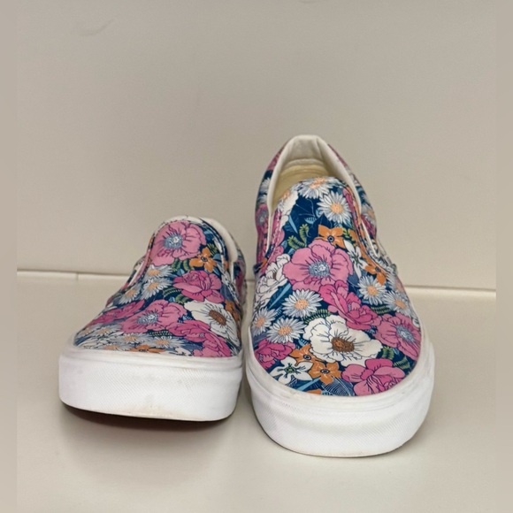 Vans “Of The Wall” Colorful Floral Classic Slip-On Shoes Size:Men’s 10 - Picture 7 of 10